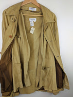 Two Piece Goat Leather Vest and Overcoat (XL)