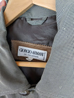 Armani Crosshatch Pattern Overcoat (L)