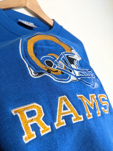 Vintage 90s Cotton Mix Navy CSA St. Louis Rams Football Sweatshirt